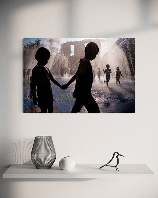 At the Waterpark by Suresh Naganathan: unframed print, 60 x 90 cm, on a wall