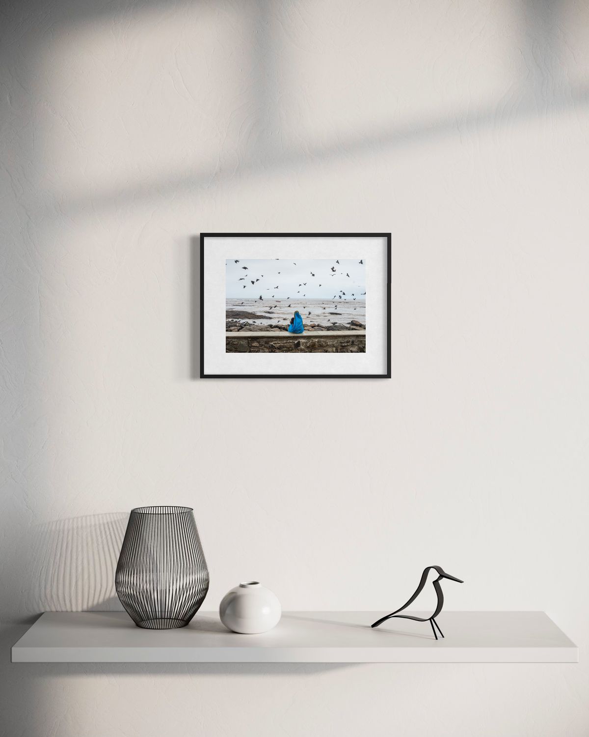 Contemplation by Suresh Naganathan: black frame with white mat, 20 x 30 cm, on a wall
