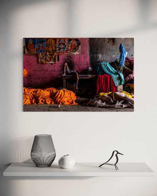 Flowers and Colors by Suresh Naganathan: unframed print, 60 x 90 cm, on a wall