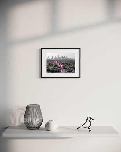 A Touch of Pink by Suresh Naganathan: black frame with white mat, 20 x 30 cm, on a wall