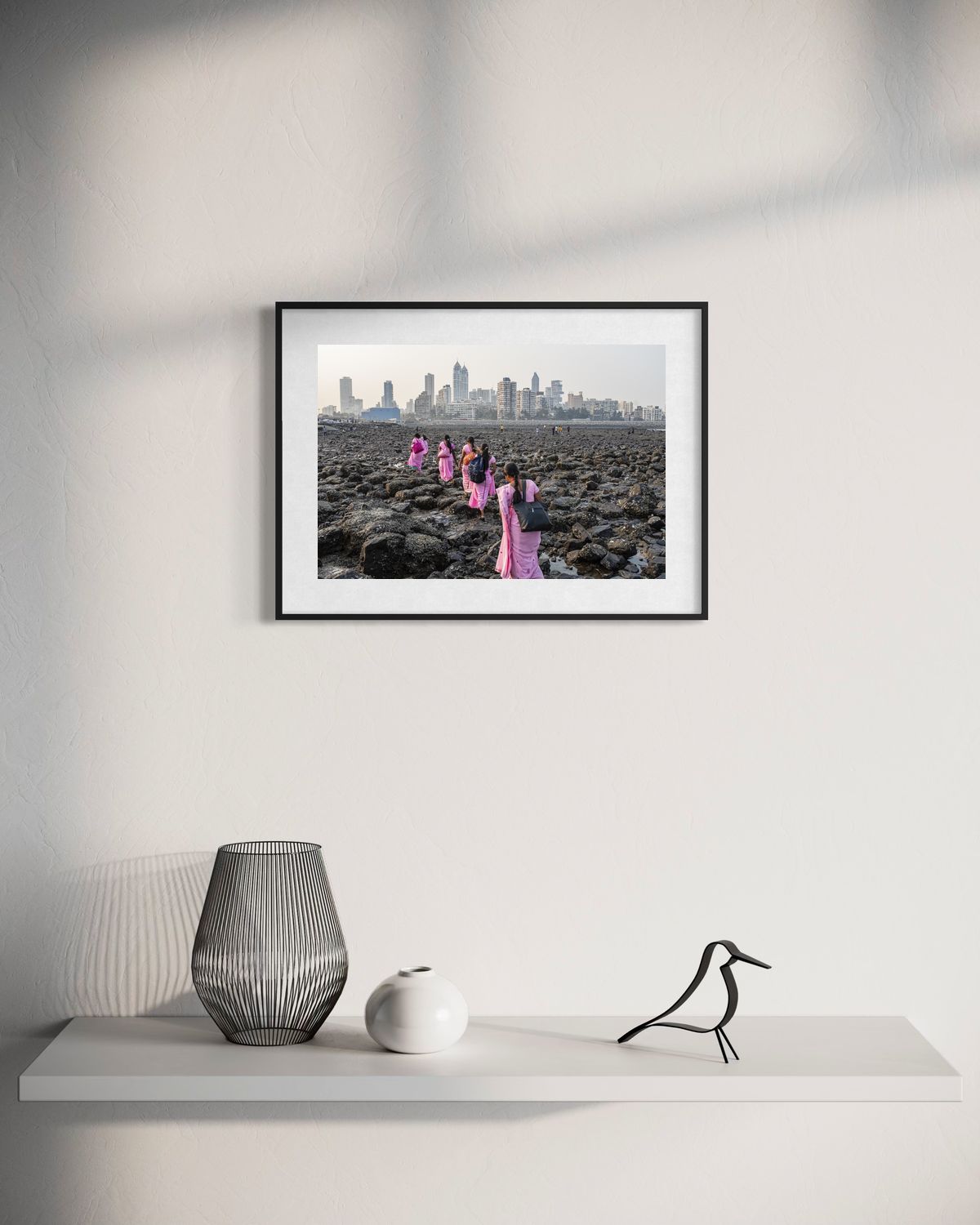 A Touch of Pink by Suresh Naganathan: black frame with white mat, 30 x 45 cm, on a wall