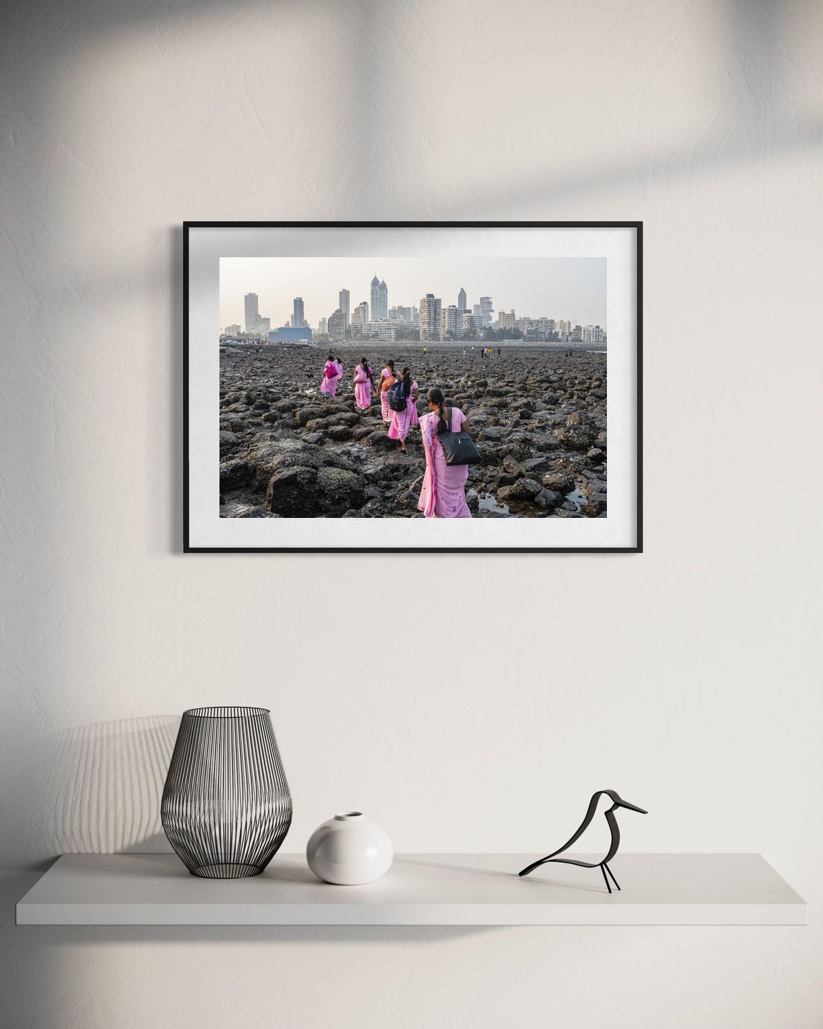 A Touch of Pink by Suresh Naganathan: black frame with white mat, 40 x 60 cm, on a wall