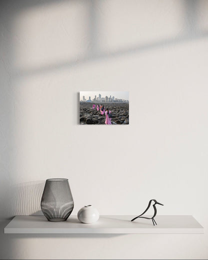 A Touch of Pink by Suresh Naganathan: unframed print, 20 x 30 cm, on a wall