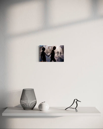 At the Waterpark by Suresh Naganathan: unframed print, 20 x 30 cm, on a wall