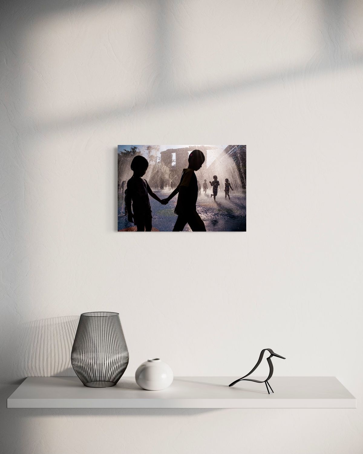 At the Waterpark by Suresh Naganathan: unframed print, 30 x 45 cm, on a wall