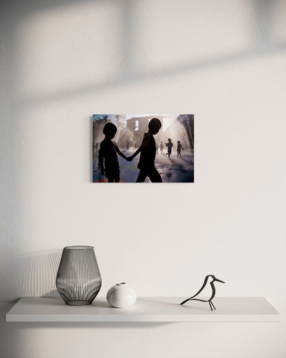 At the Waterpark by Suresh Naganathan: unframed print, 30 x 45 cm, on a wall