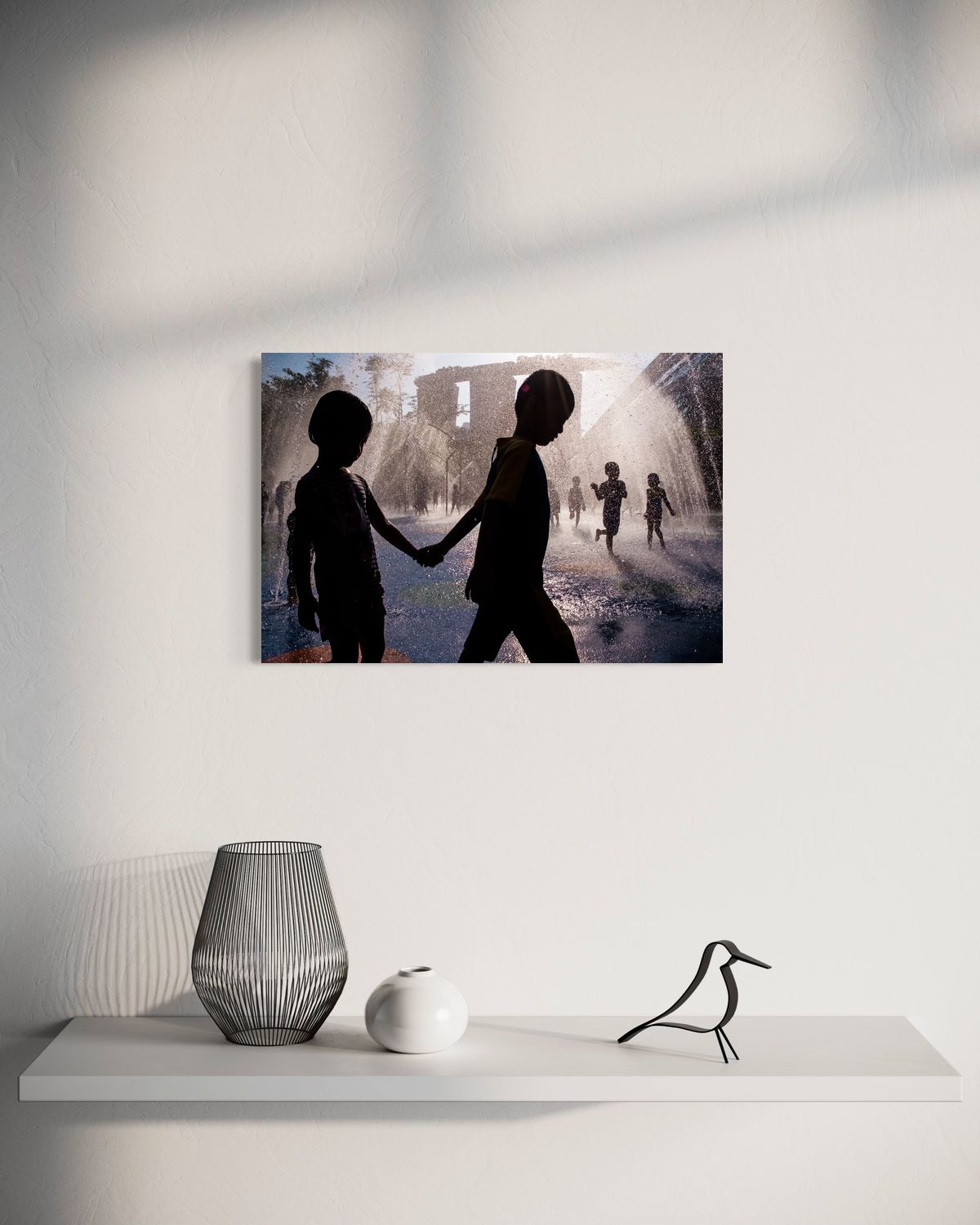 At the Waterpark by Suresh Naganathan: unframed print, 40 x 60 cm, on a wall