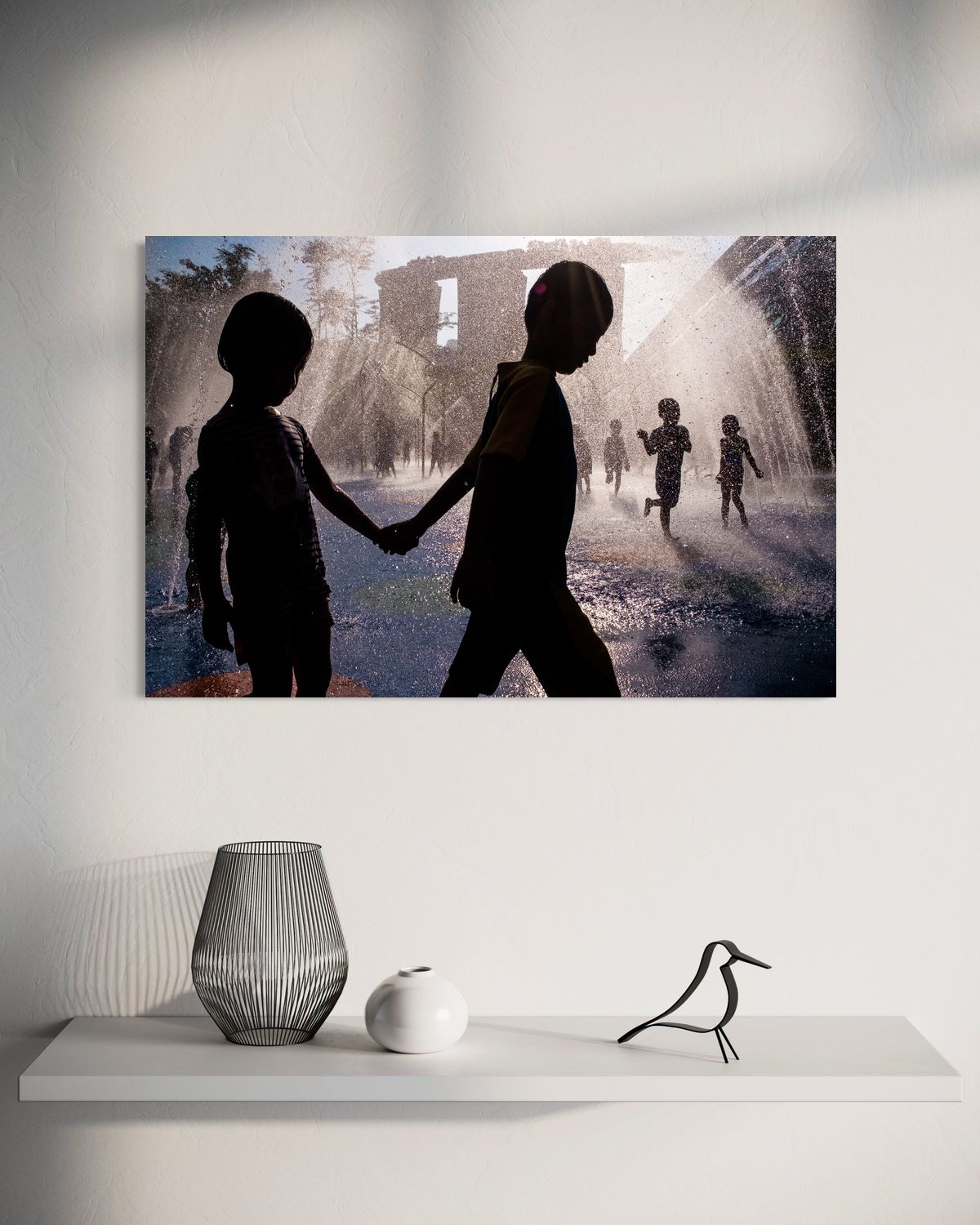 At the Waterpark by Suresh Naganathan: unframed print, 60 x 90 cm, on a wall