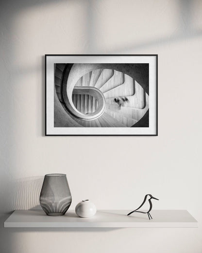 Blured Ascent by Marc Estruch: black frame with white mat, 40 x 60 cm, on a wall