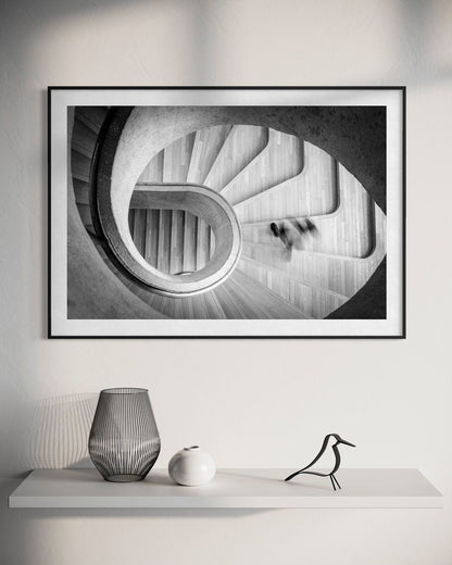 Blured Ascent by Marc Estruch: black frame with white mat, 60 x 90 cm, on a wall