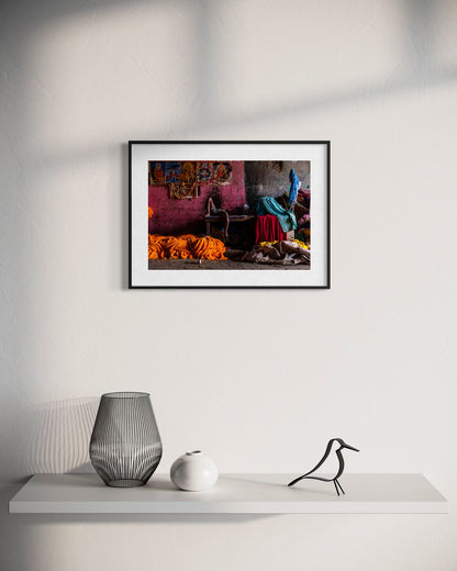 Flowers and Colors by Suresh Naganathan: black frame with white mat, 30 x 45 cm, on a wall
