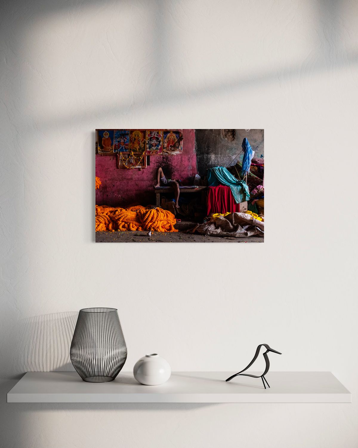 Flowers and Colors by Suresh Naganathan: unframed print, 40 x 60 cm, on a wall