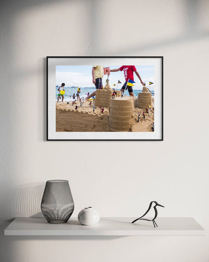 Gulliver's Travels by Suresh Naganathan: black frame with white mat, 40 x 60 cm, on a wall