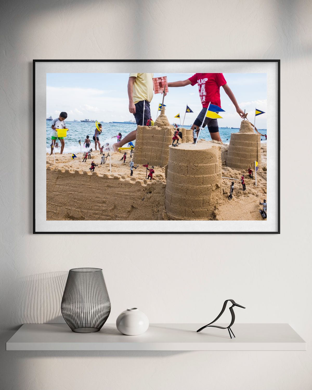 Gulliver's Travels by Suresh Naganathan: black frame with white mat, 60 x 90 cm, on a wall