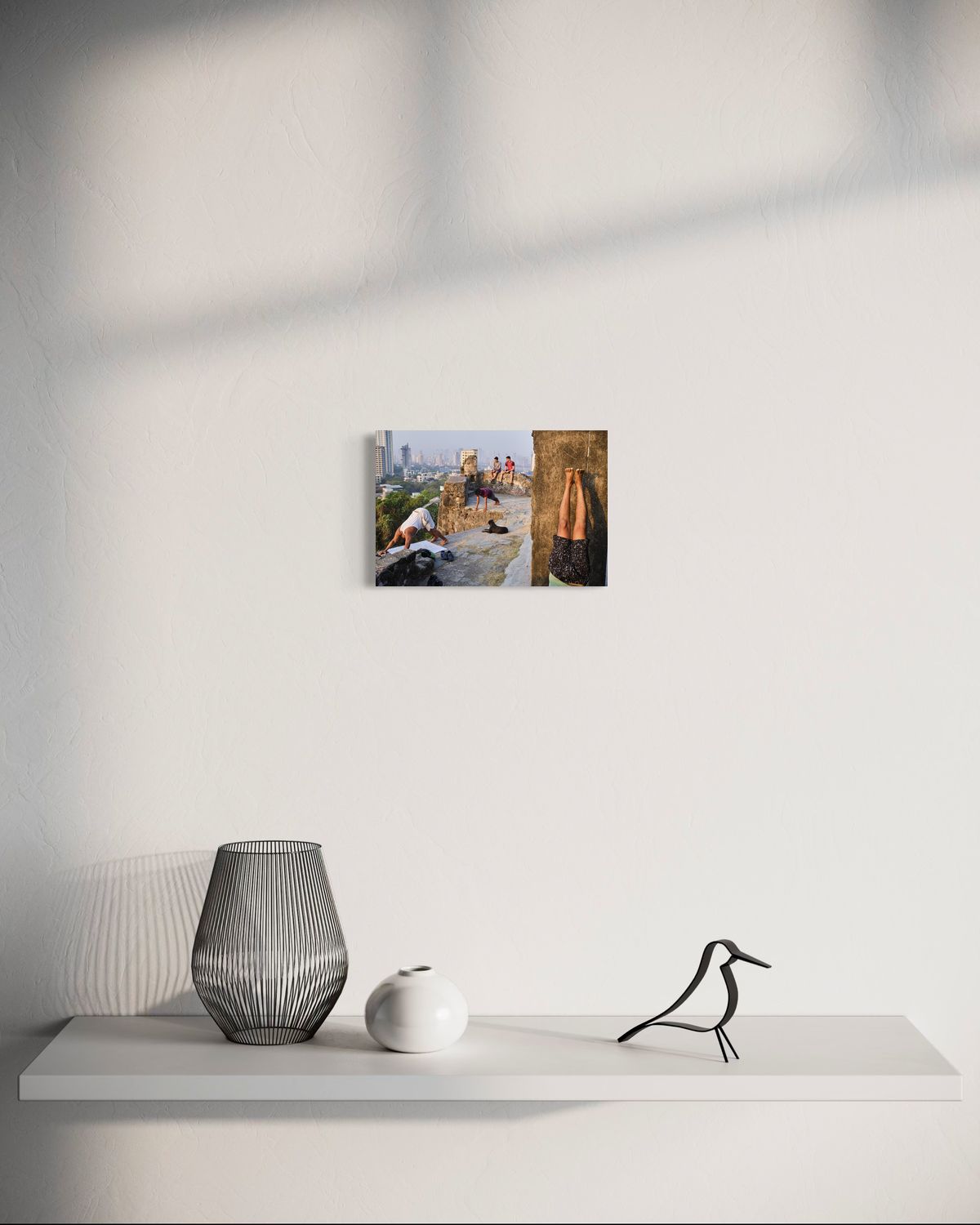 Morning Exercise by Suresh Naganathan: unframed print, 20 x 30 cm, on a wall