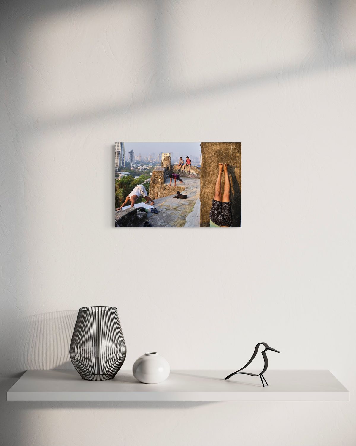 Morning Exercise by Suresh Naganathan: unframed print, 30 x 45 cm, on a wall
