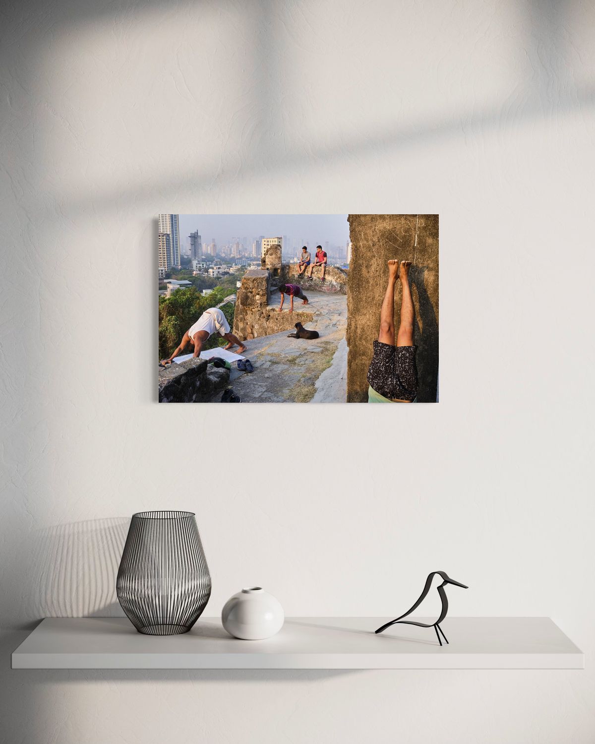 Morning Exercise by Suresh Naganathan: unframed print, 40 x 60 cm, on a wall