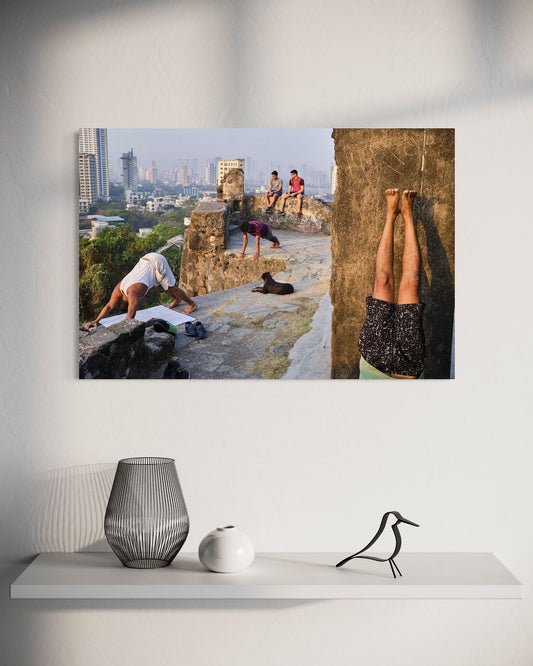 Morning Exercise by Suresh Naganathan: unframed print, 60 x 90 cm, on a wall