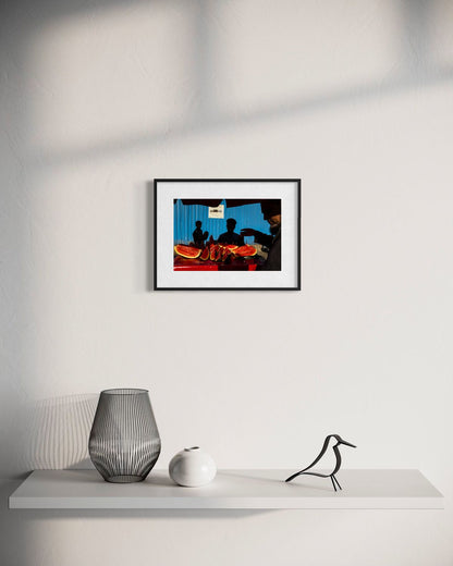 Watermelons by Suresh Naganathan: black frame with white mat, 20 x 30 cm, on a wall