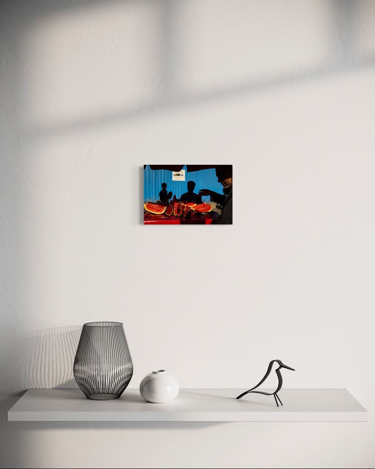 Watermelons by Suresh Naganathan: unframed print, 20 x 30 cm, on a wall