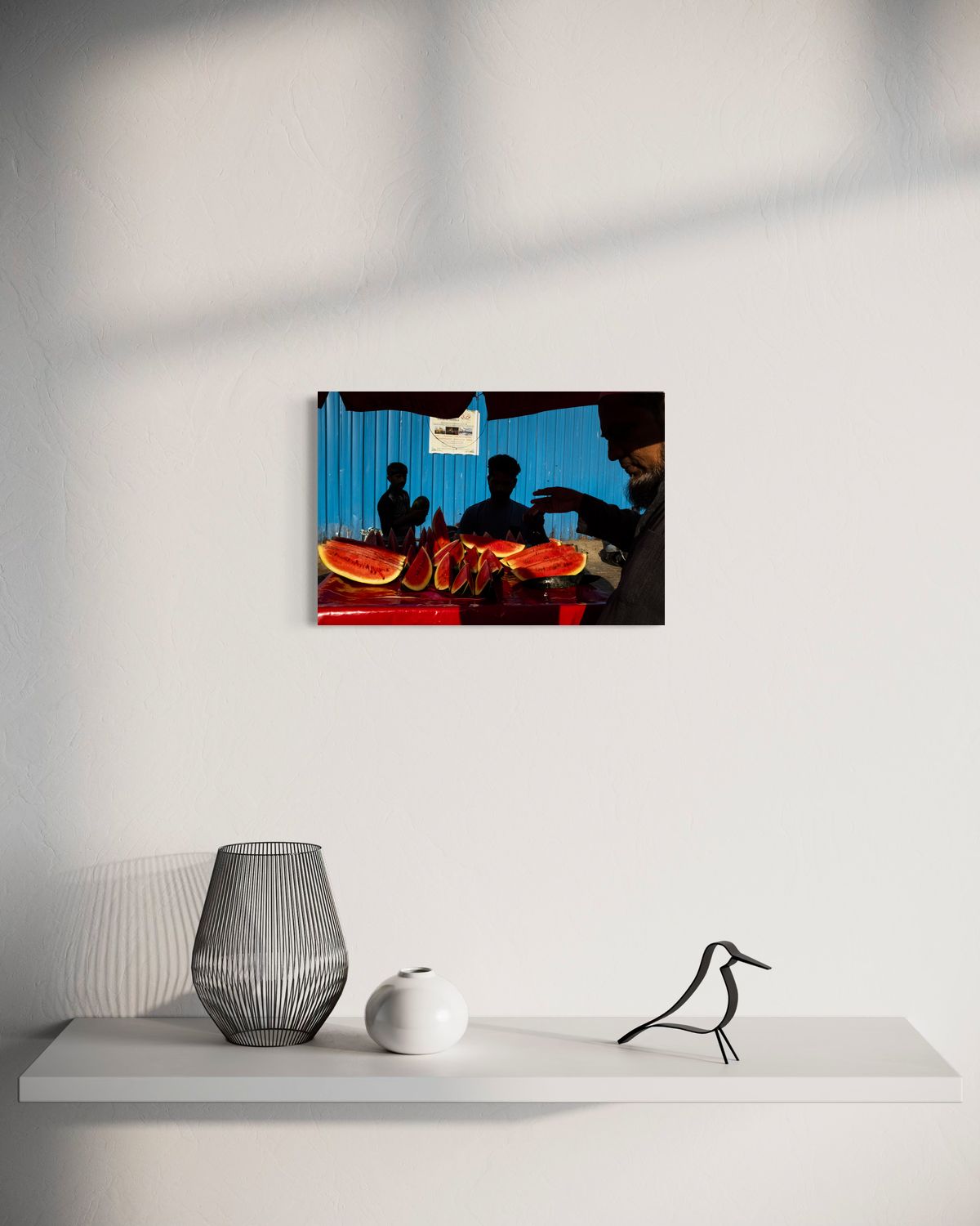 Watermelons by Suresh Naganathan: unframed print, 30 x 45 cm, on a wall