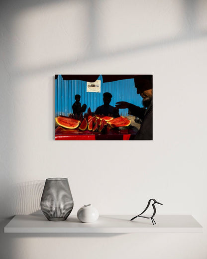 Watermelons by Suresh Naganathan: unframed print, 40 x 60 cm, on a wall