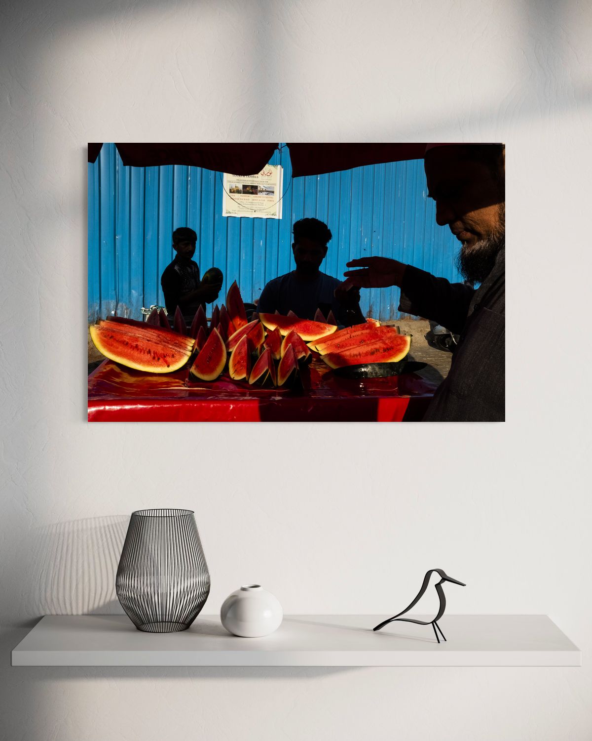 Watermelons by Suresh Naganathan: unframed print, 60 x 90 cm, on a wall